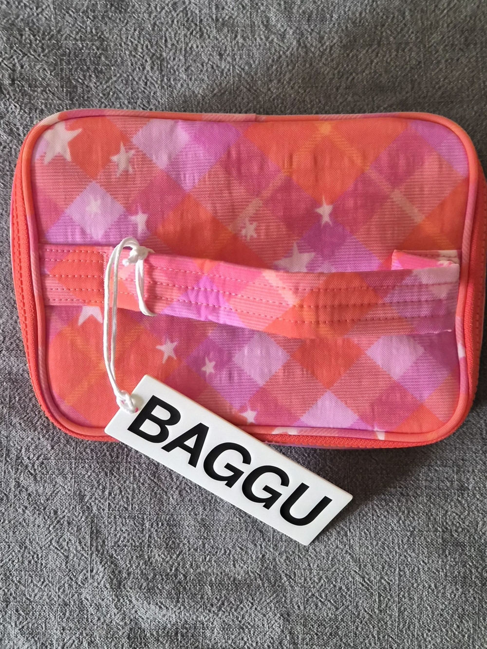BAGGU Star Plaid Small Cosmetic Case